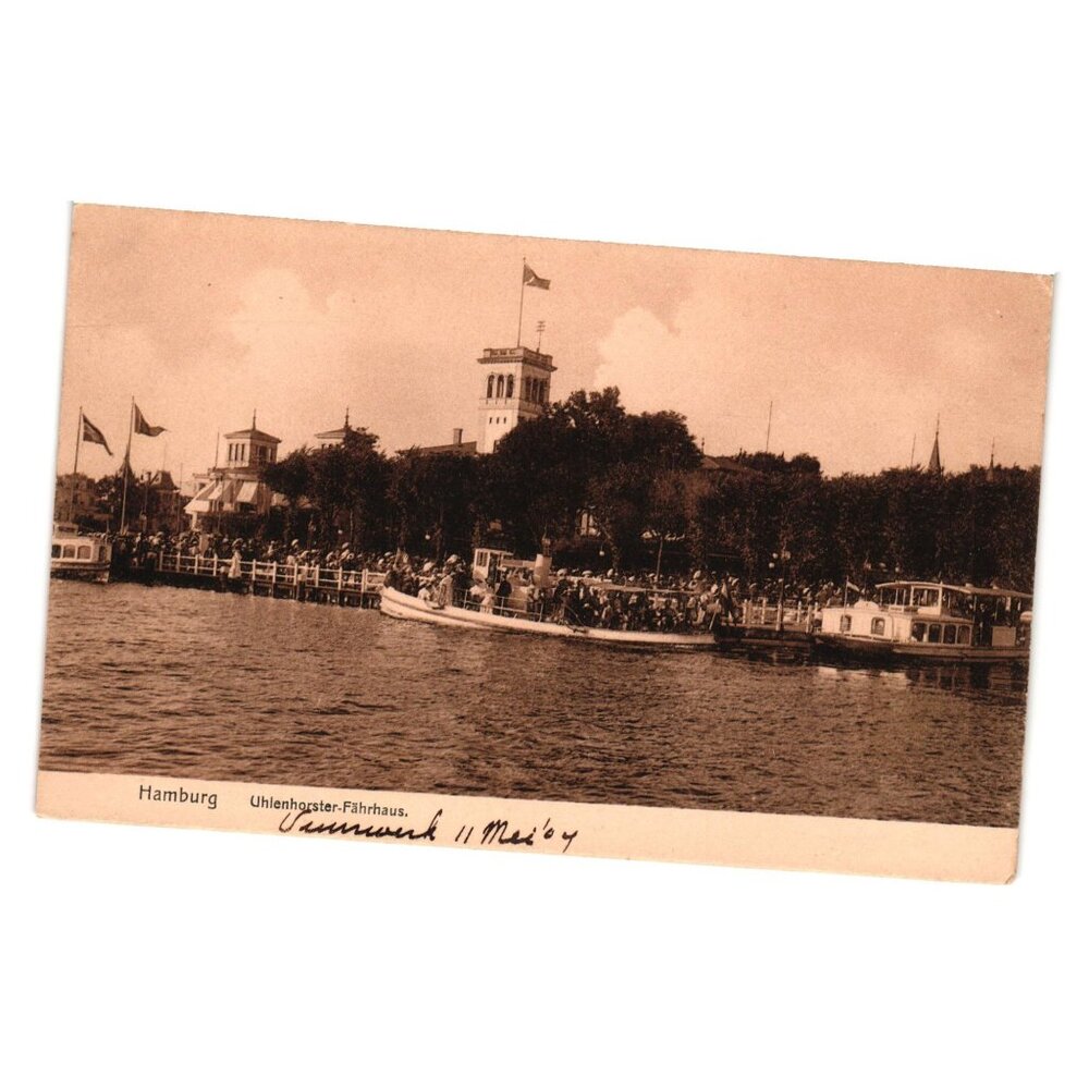Vintage Hamburg Postcard 1906 Series Sepia Photograph Germany Europe Shipping Bo